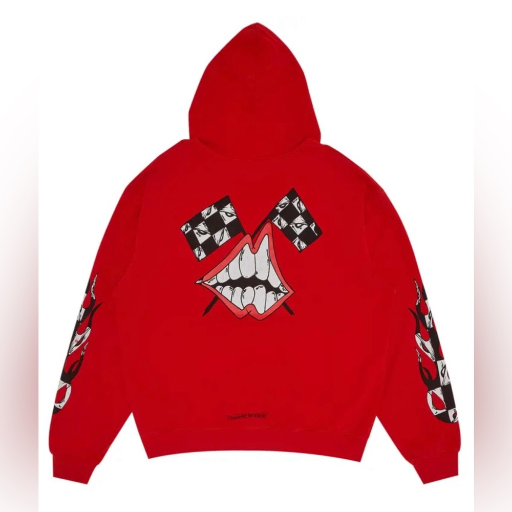 Chrome Hearts RED Matty Boy Chompers Hoodie Size  Large